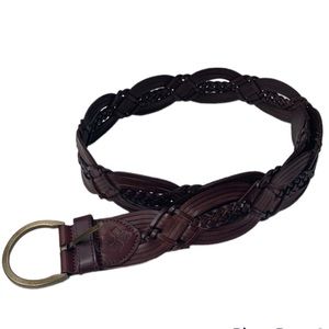 Patricia Nash Women's Brown Leather Belt Size L